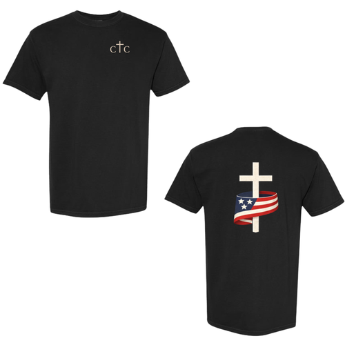 CtC Cross Tee in Gray Tie-Dye